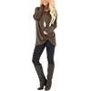2018 Winter New Round Neck Bay Long Sleeve Pocket Decorated Loose Multi Code Women Coat Sweater
