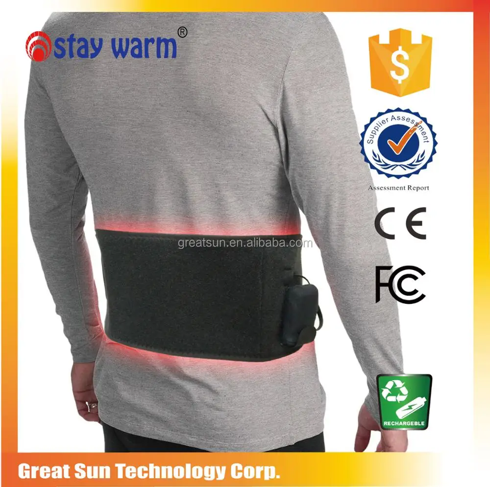Heated Back Wrap With 7.4v Battery Lumbar Therapy Pad Buy Lumbar