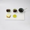 white marble plate dinner board Natural Stone Dinning tableware 30x20cm Rectangle