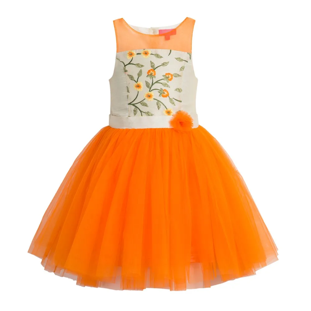 Желто-оранжевое платье для ребенка