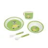 wholesale eco-friendly biodegradable Bamboo Fiber Kids Dinner Sets tableware