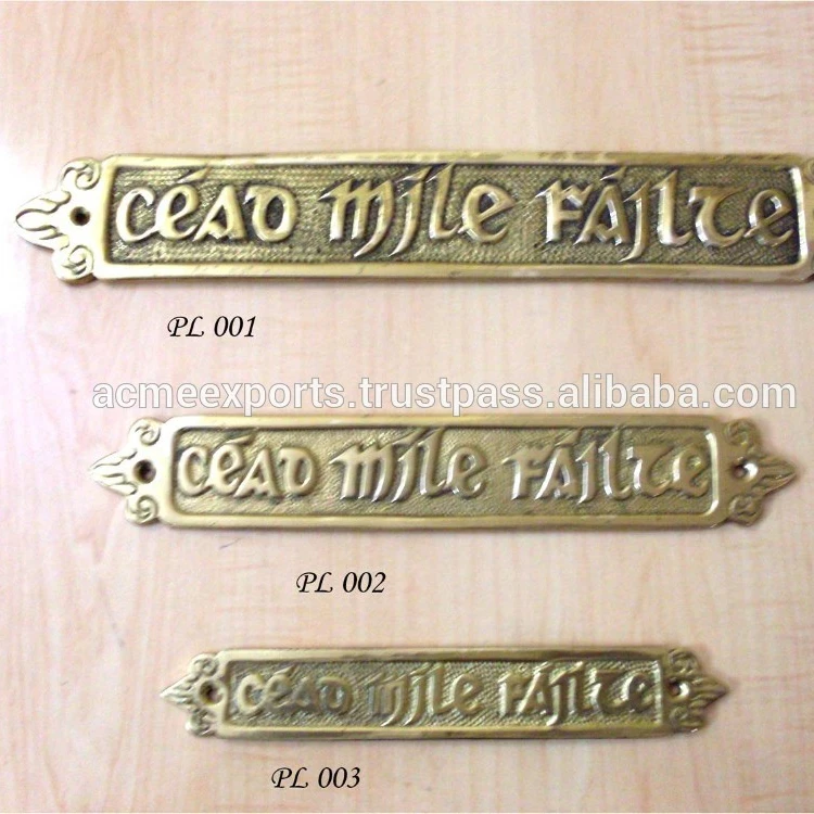 brass door plaques