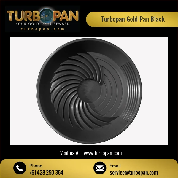 Black Color Gold Panning Turbo Pan For River Sand Washing Black Color Gold Panning Turbo Pan For