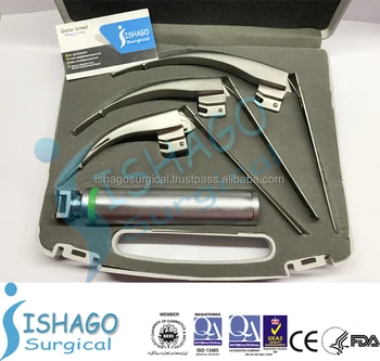 Flexible/mccoy Fiber Optic Laryngoscope Set,Stainless Steel ...