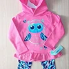 Bangladesh Garments Stock Lot/Shipment Cancel Cotton Material Original Branded Baby Girls Top Bottom Hoodie Set