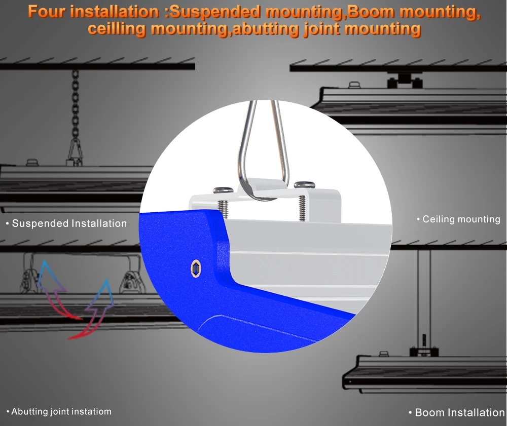 Waterproof Industrial Light Covers Ip65 High Bay Linear Light 300w Dmx