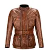 Leather Motorcycle Racing jacket with 4 external storm-proof patch pockets and internal pocket (MJ-1832)