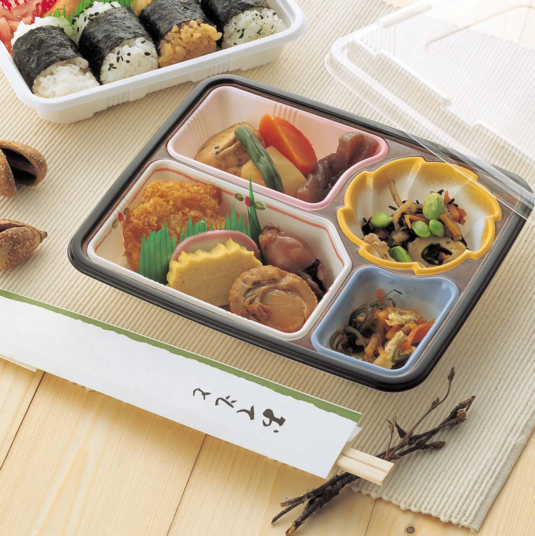 Japanese lunch food packaging disposable plastic bento box