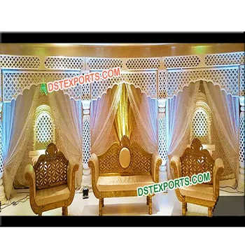 Fiber Stage Indian Mandap Wedding Decoration Traditional