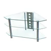 New classic flat panel glass and aluminum tv stand