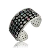 Heavenly multi gemstone 2019 new year cuff bangle 925 sterling silver jewelry wholesale bangles handmade