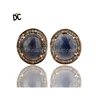 Diamond Blue Sapphire cufflink jewelry manufacturer