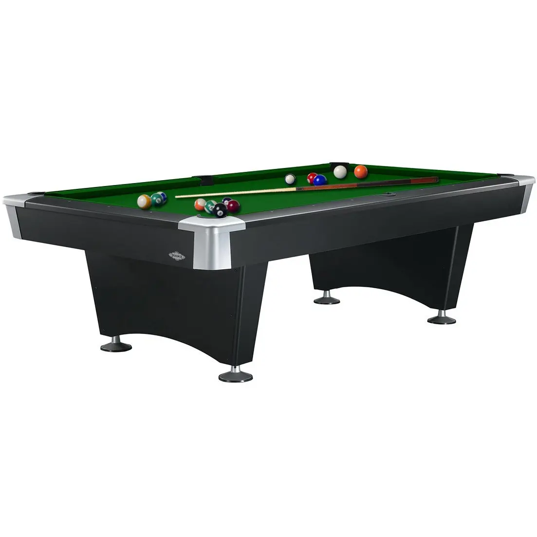 Buy Contemporary Brunswick 8 Foot Pool Table (Burgundy Felt 3/4 inch ...