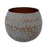 Dark Grey Copper Metal Round Votive Holder