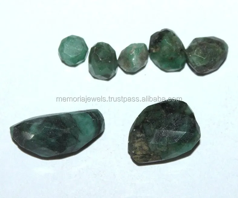 Mix Rocks Emerald Rough Natural Loose Gemstone Wholesale Lot 7 Pieces