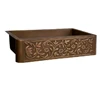 Vine Pattern Copper Front Apron Kitchen Sink