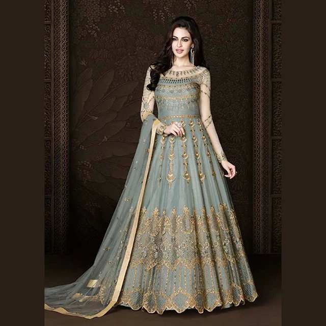 heavy work anarkali suit