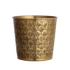 Iron Garden Pot Embossed Antique Brass