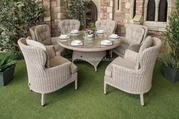 Synthetic Rattan Wicker Outdoor Cheap Dining Round Table Set