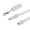 3 In 1 Customize Lanyard Keychain Usb Charging Data Cable For Micro USB Iphone Type C