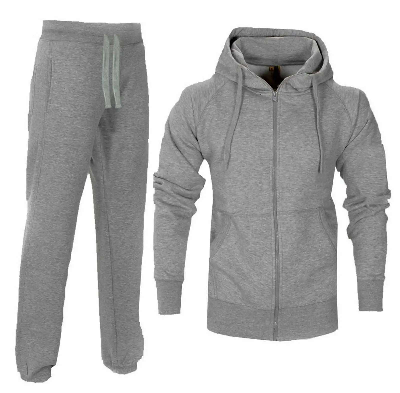 Men's Sweat Track Suit Plain Sweat Suits Sweatpants Hooded Sports Suit ...