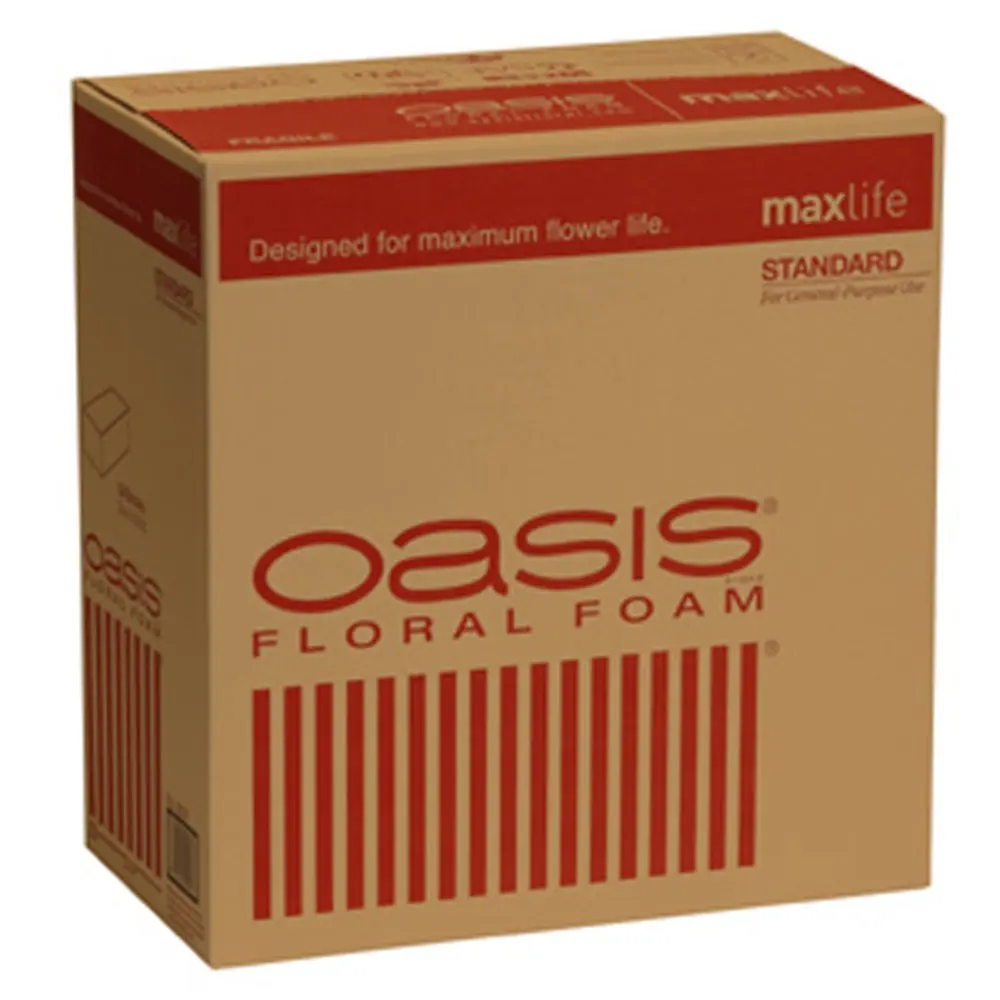 Oasis Standard Floral Foam Bricks - Case of 48 - Maxlife Floral Foam - Wet Floral Foam Bricks for Flower Arranging