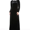 Good Looking Muslim Women Black Kaftan Islamic Maxi Dress Long Sleeve Arab Jilbab Abaya