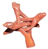 Wooden Tripod Abalone Shell Stand
