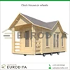 2410 x 6000 mm Wooden Clock House on Wheels