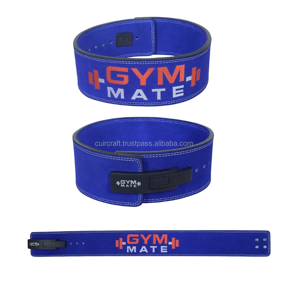 Adjustable Protective Cow Hide Powerlifting Gym Belts Fitness Genuine Leather Pro Lever Belt For