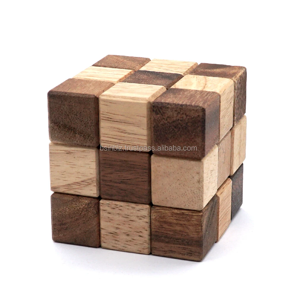 wooden puzzle cube