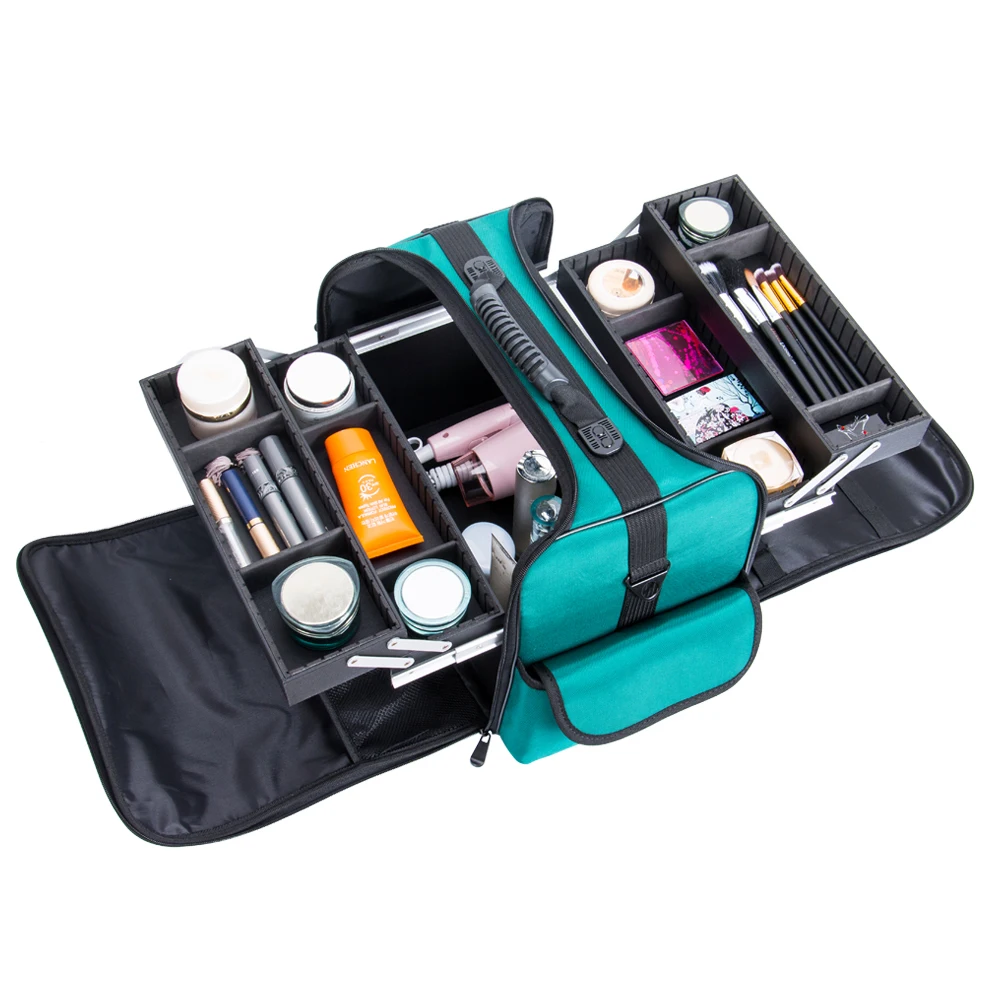 cosmetic bags with storage compartments