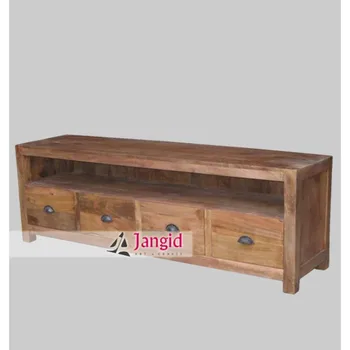 Modern Indian Wooden Mango Wood Tv Cabinet Stand Designs Furniture