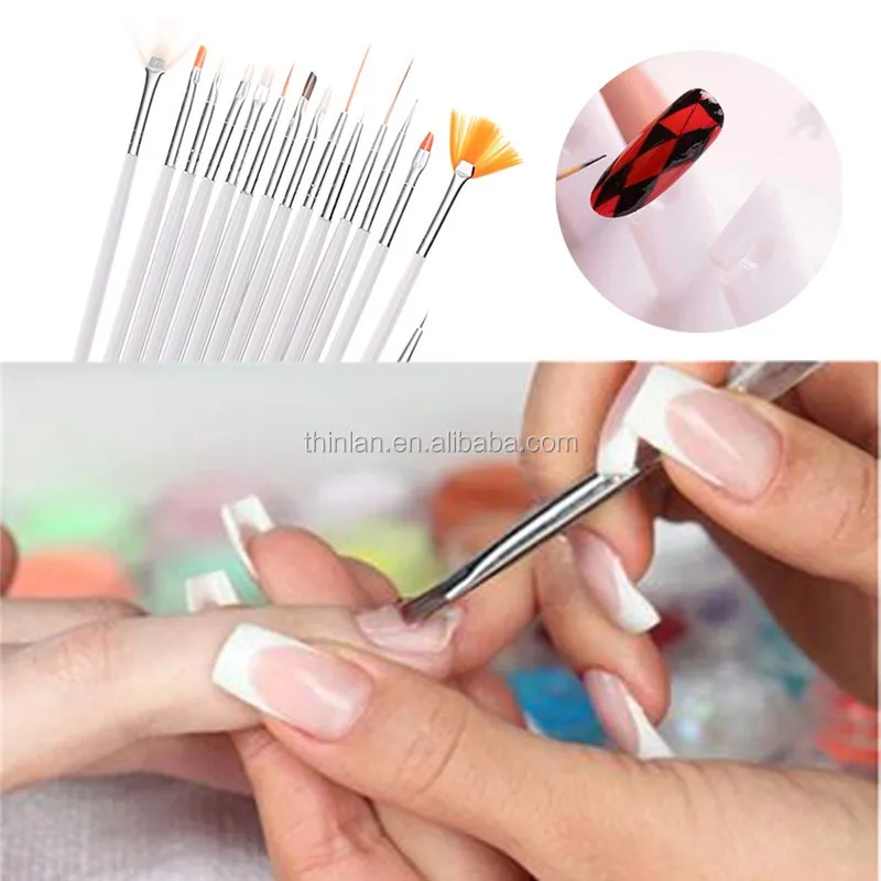 2018 Latest Make Up Nail Art Paint Drawing Brush Pens Sets 5pcs Diamond