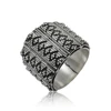 Exaggerated oxidized ring 925 sterling pure solid silver rings handmade jewelry wholesale prices