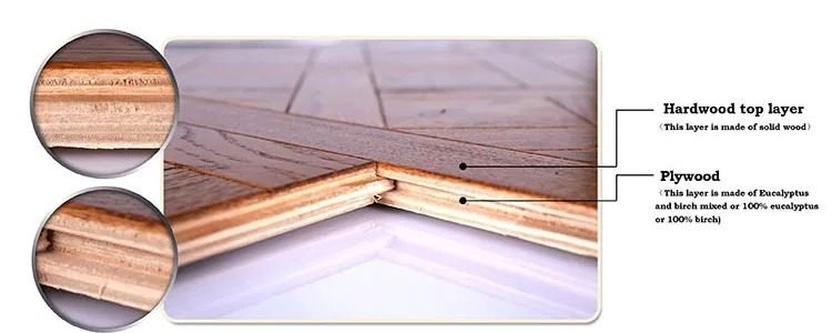 Brushed Burned Engineered European Oak Wood Flooring Hard Wax Oil Finish