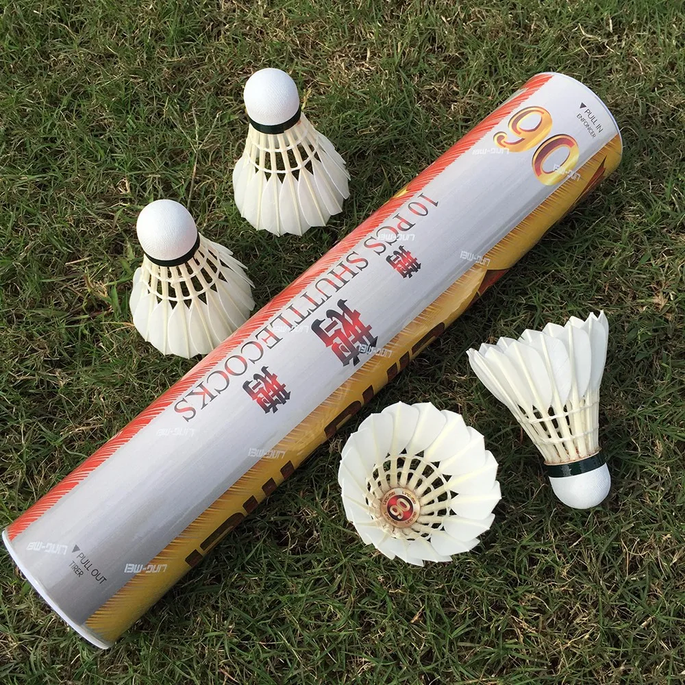China Badminton Factory Wholesale Quality Shuttlecocks Ling Mei 90