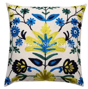 Uzbekistan Suzani Fabric Decorative Pillow Cases Indian Cushion