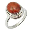 925 Solid Silver SPONGE CORAL Classic Finger Ring Size 5 ! Birthday Present