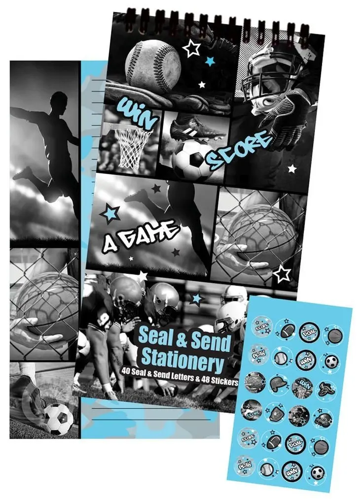 iscream 'Score!' Seal and Send 40 Sheet Stationery Pad with Sticker Seals