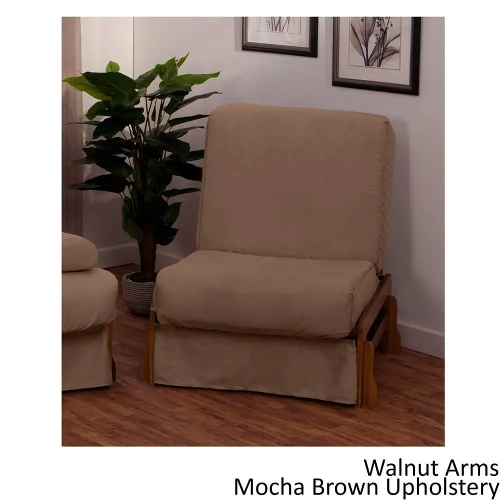 EpicFurnishings Boston Perfect Sit & Sleep Transitional-style Pillow Top Chair Sleeper Mahogany/Slate
