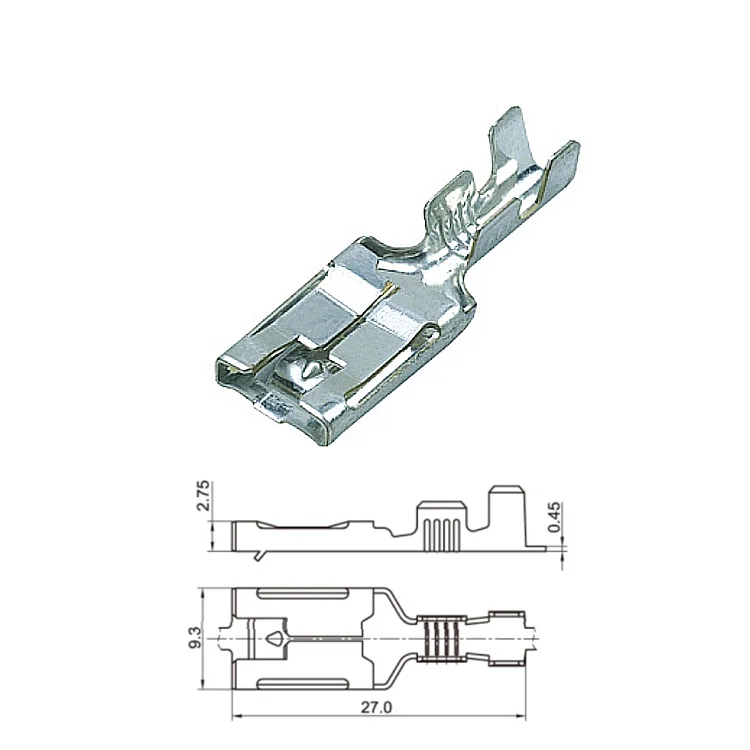 Electrical Connector Spade Terminal Wire Brass (015441411) 8.0 Series