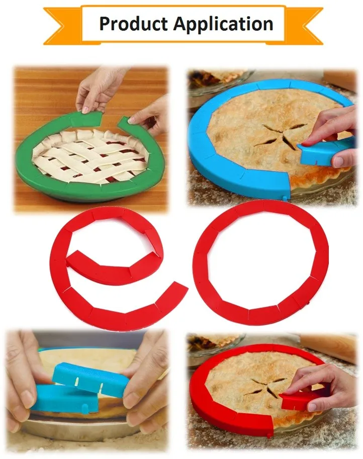 Pie Crust Shield Silicone Pie Protectors Adjustable Silicone Pie Crust