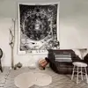 psychedelic tapestry, antique black starry moon river around the constellation map wall hanging tapestry
