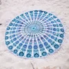 Australia Popular Extra Large Custom Printed Cotton Round Mandala Beach Towels With Regular Tassels
