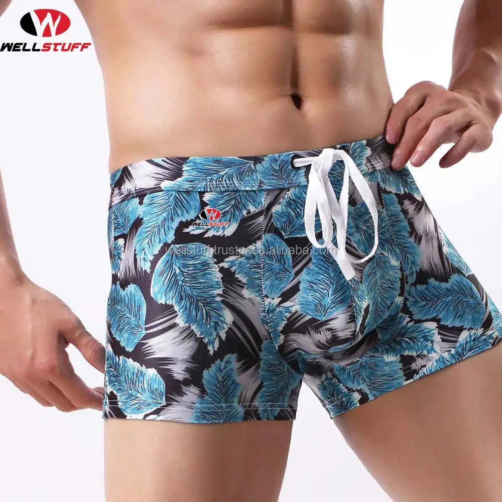 Aibrou Mens Beach Shorts Quick Dry Printed Surfing Board Shorts Trunks Swim Wear