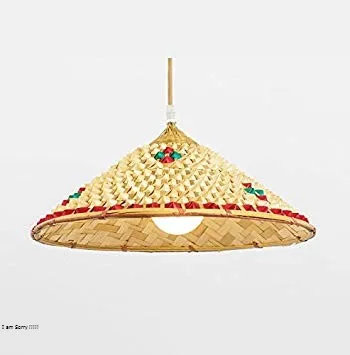 Handgemaakte bamboe goedkope lampenkap frame, vintage bamboe hoed lampenkap stof groothandel