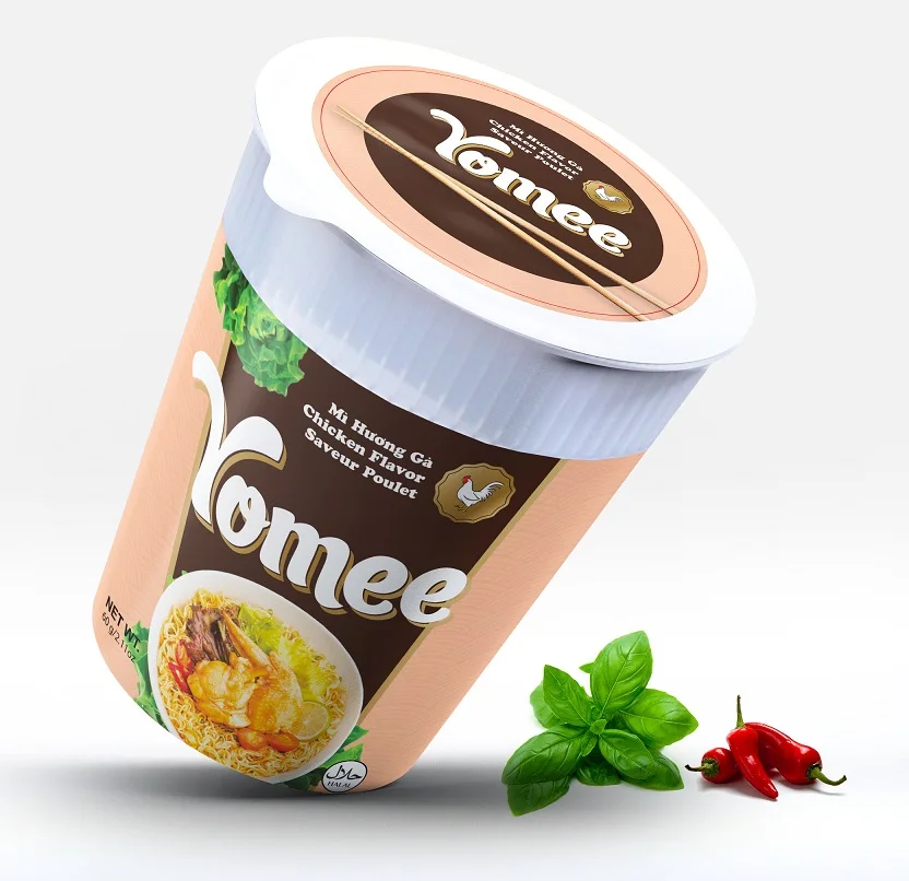 Yomee Instant Noodles Chicken Flavor Cup 65g - Yomee Noodles