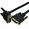 Black 90 degree 24+1 DVI to DVI cable with Ethernet and gold connector support 3D