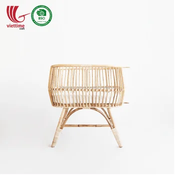 vintage rattan crib